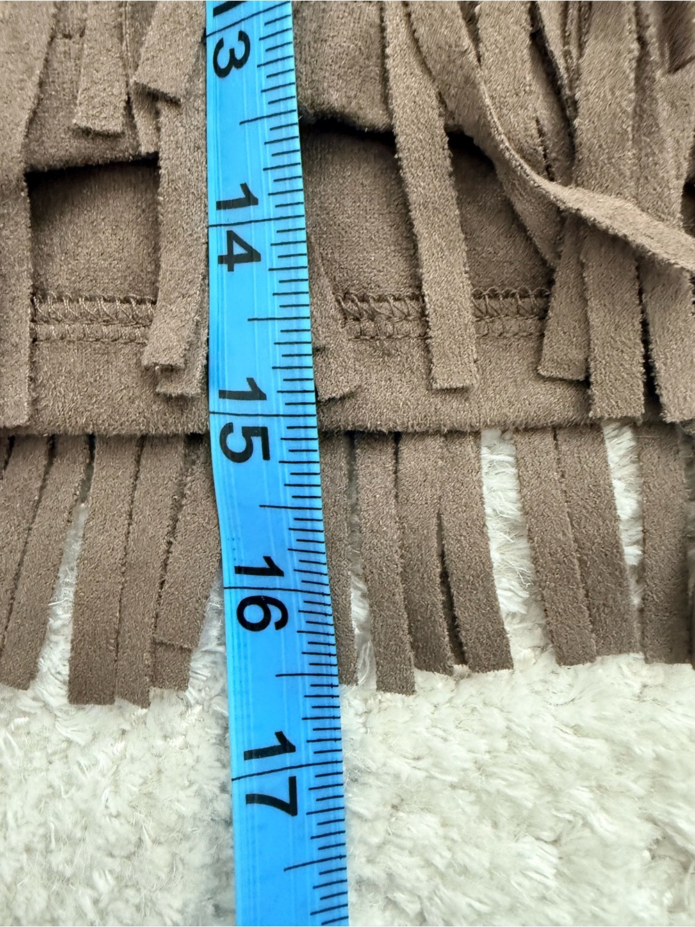 NWT - Altar’d Tate Women’s Fringe Suede Mini Skirt - Brown Size Small - Picture 4 of 4